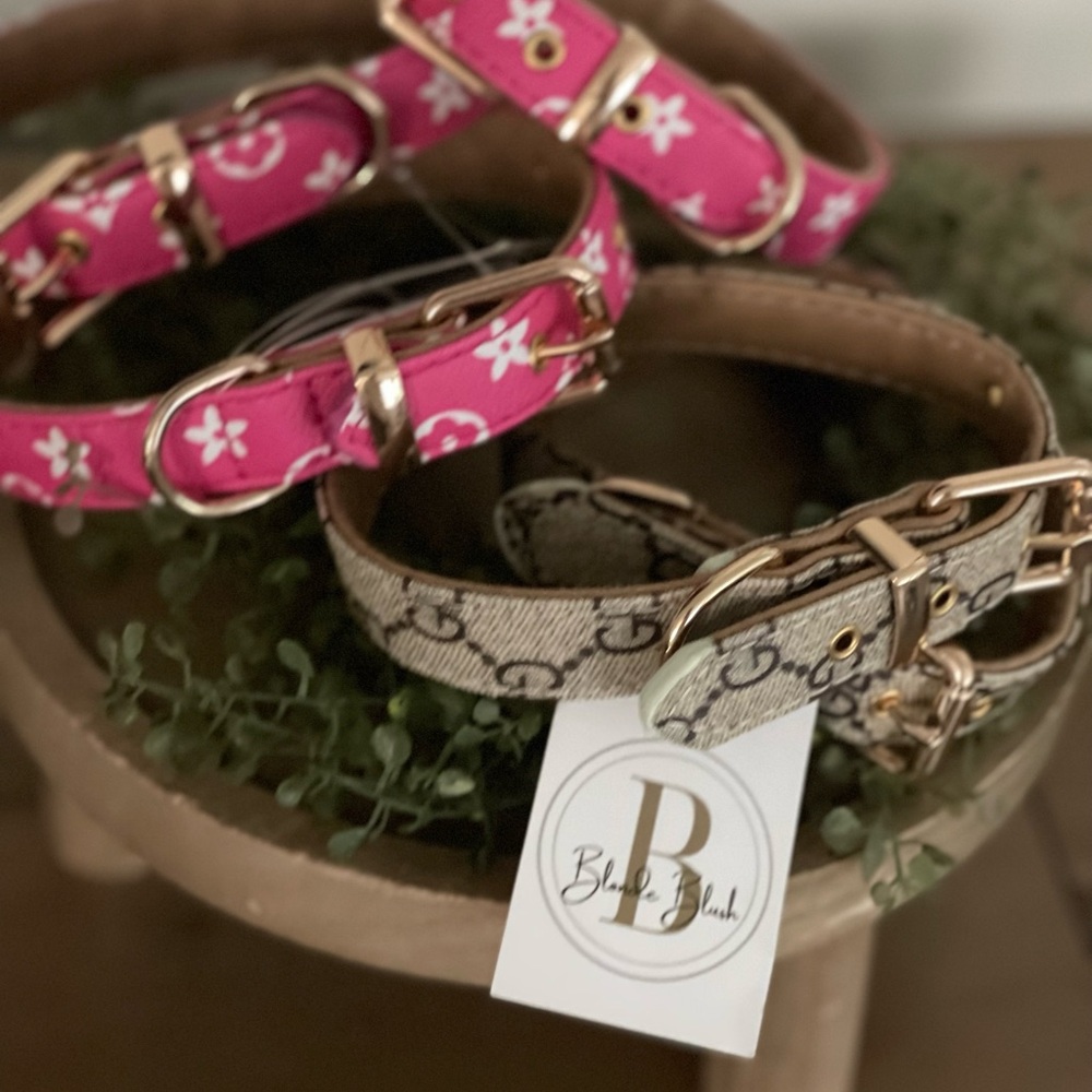 Designer Dupe Dog Collars NWT